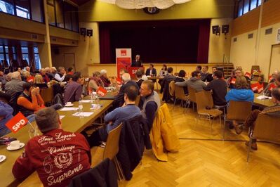 Mitglieder der SPD Bodenseekreis in der Feshalle FN-Fischbach